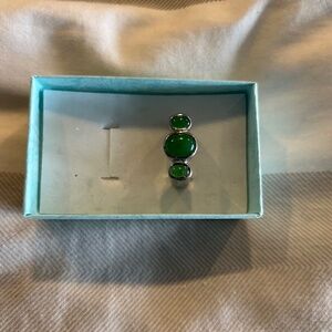 Émeraude ring in silver